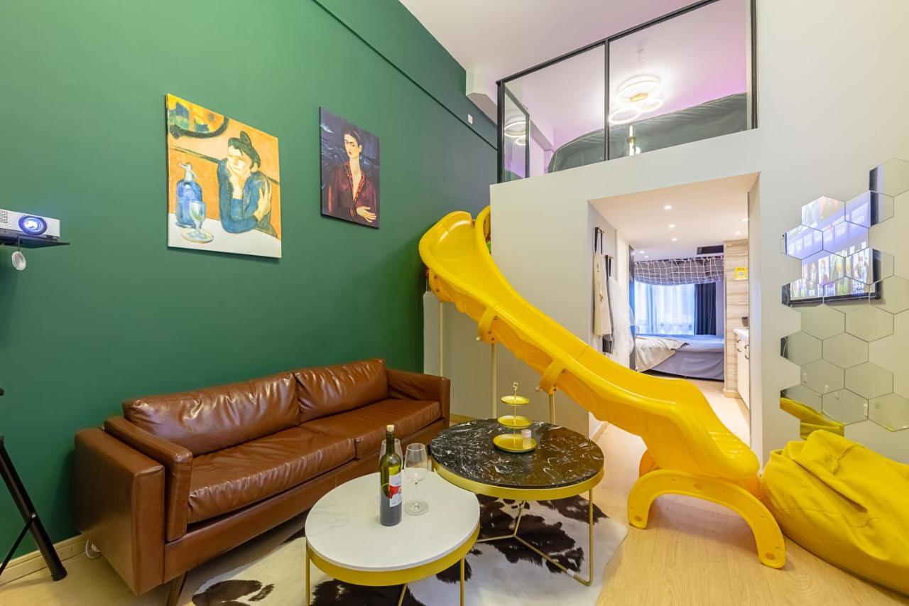 Loft Apartment With Slide Hammock With Movie Viewing Hangzhou Exterior foto
