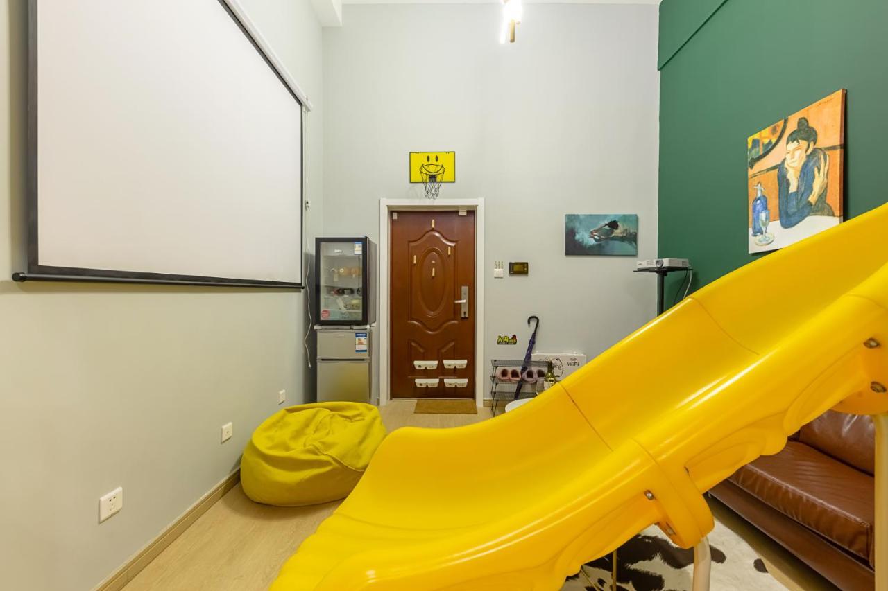 Loft Apartment With Slide Hammock With Movie Viewing Hangzhou Exterior foto