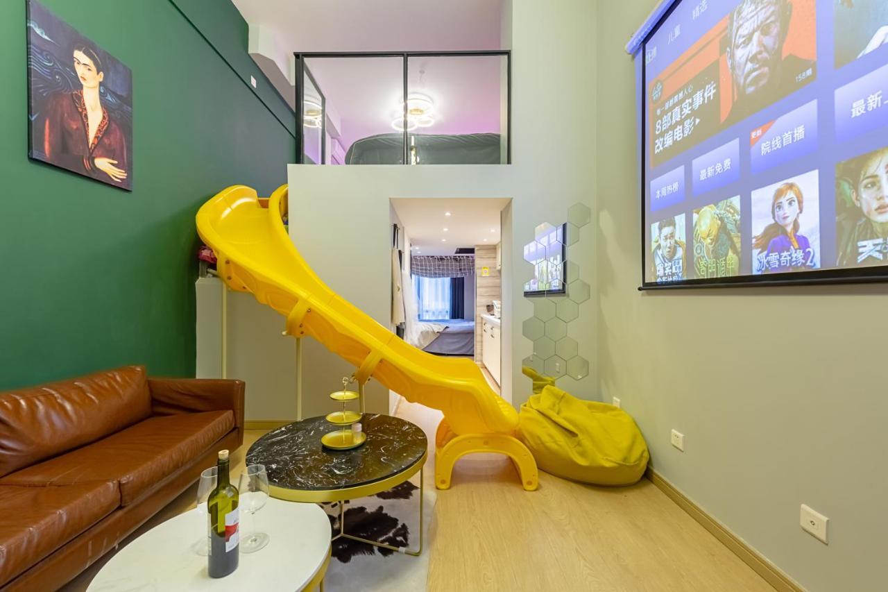 Loft Apartment With Slide Hammock With Movie Viewing Hangzhou Exterior foto